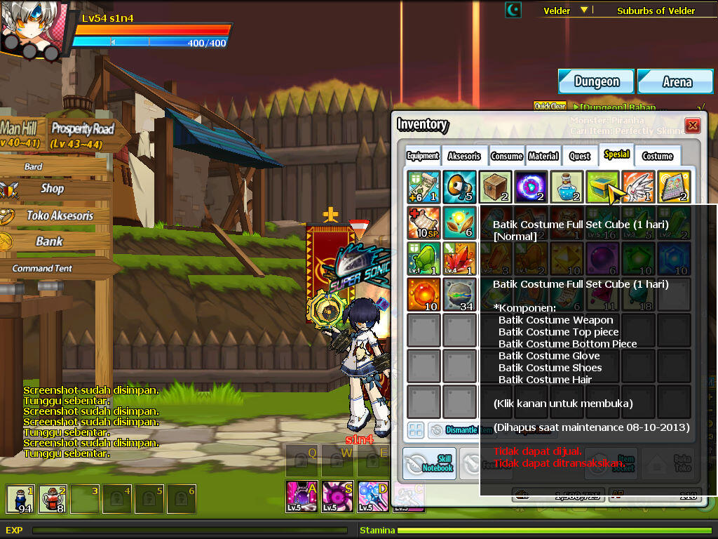 Jual Char Elsword Max lev 54