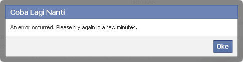Facebook Error