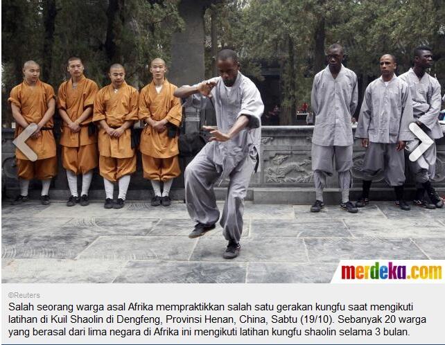 Ketika warga Afrika memilih belajar kungfu shaolin di China