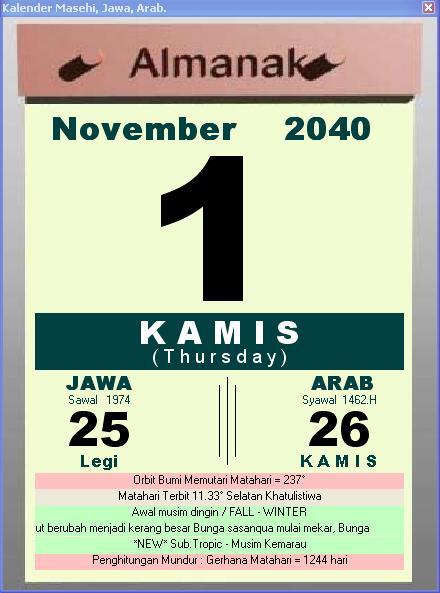 &#91;murah meriah&#93;Tanggalan Hari iseng 0 - 9999~