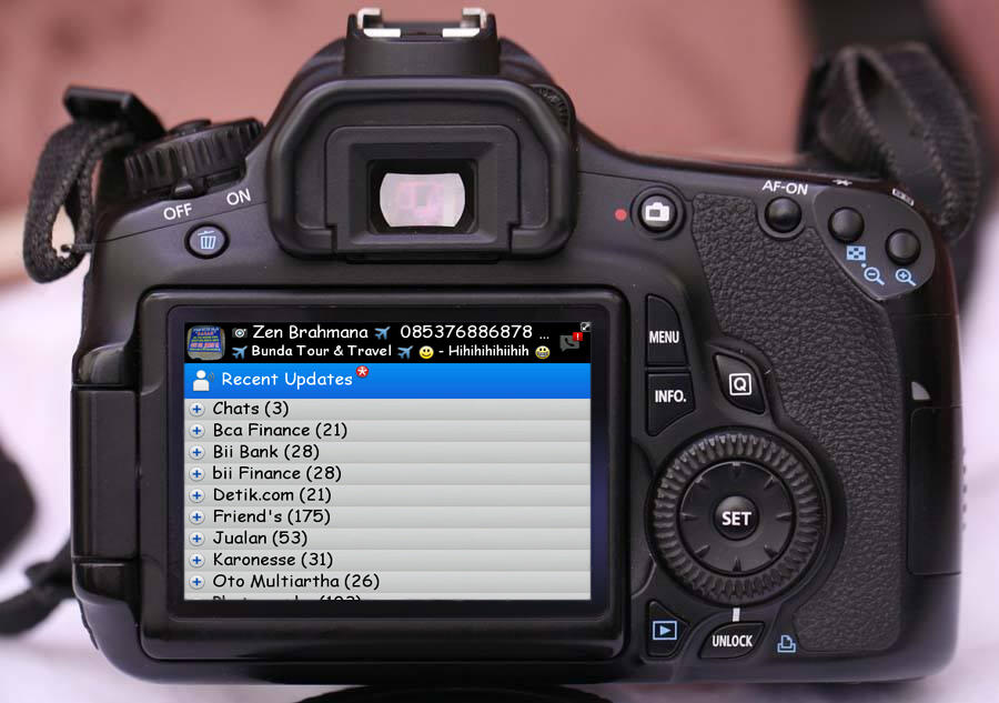 Ternyata BBM tidak hanya di IOS atau ANDROID, Tapi di Kamera DSLR juga bisa 
