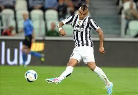 Jersey Grade Ori Juventus Home 2013/2014 Player Issue #23 Vidal