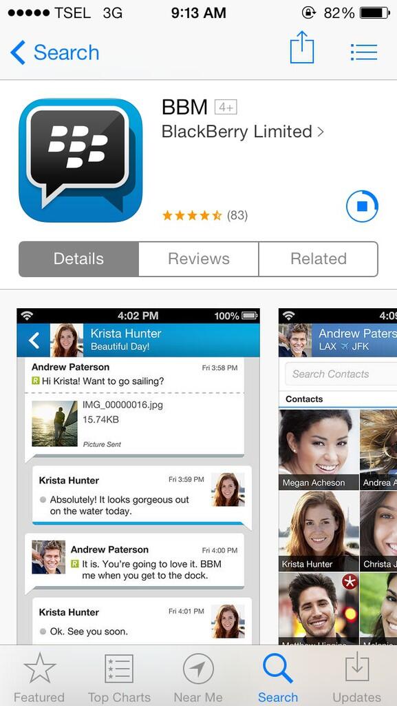 BBM Sudah bisa di download di Iphone 21 oktober 2013 (hari ini)