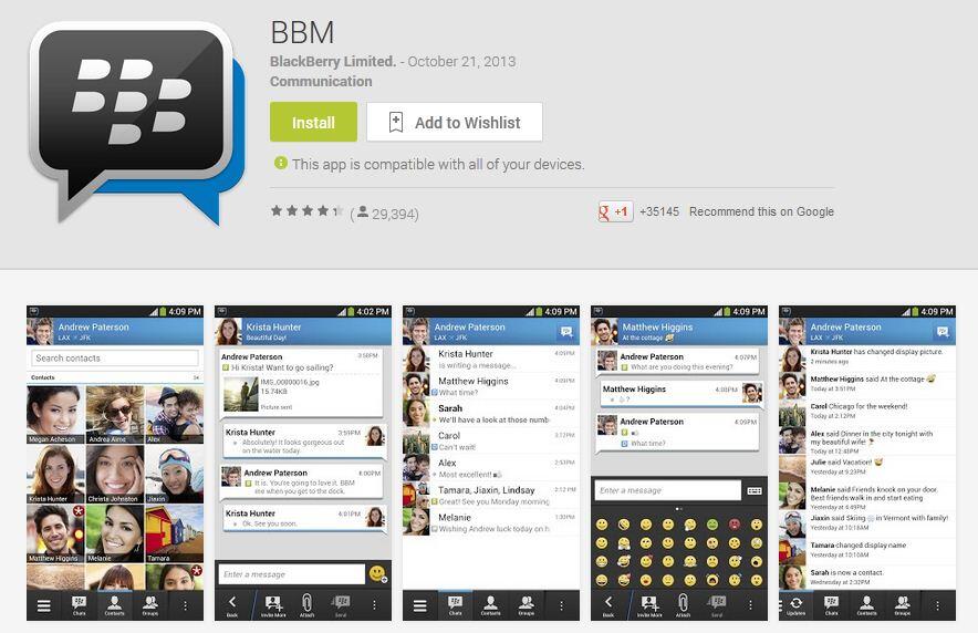 BlackBerry Messenger (BBM) resmi dirilis untuk Android dan iOS