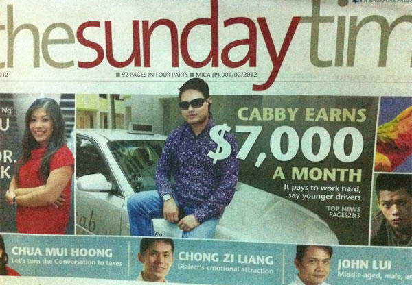 WOW......Gaji Sopir Taksi di Singapura 41 Juta per Bulan !!!