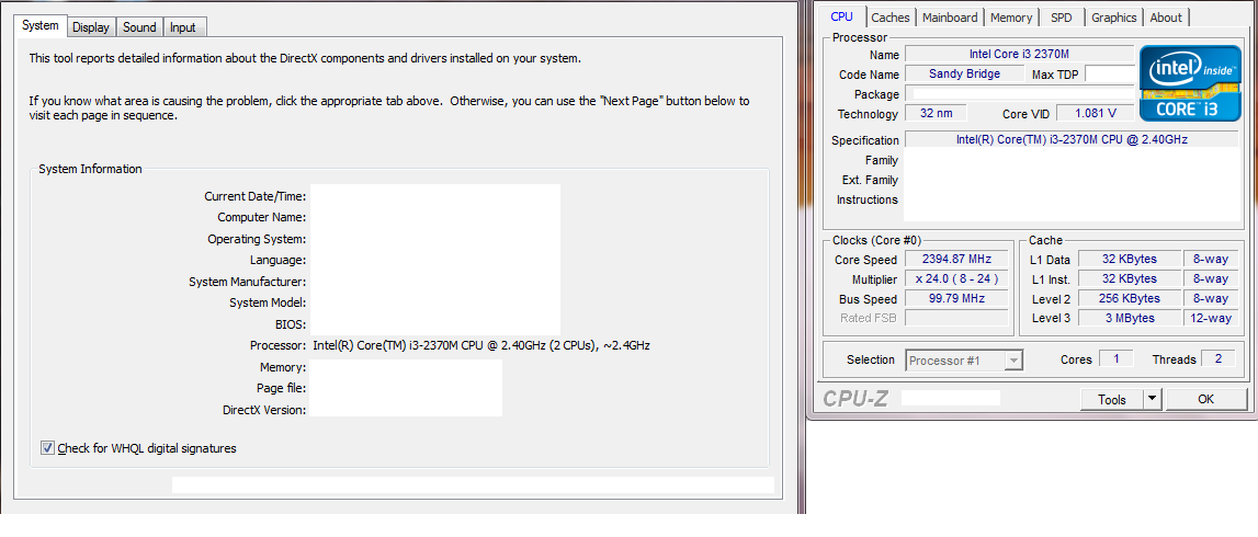 &#91; TOLONG BANTUANNYA &#93; Masalah dari hasil Dxdiag di CPU.