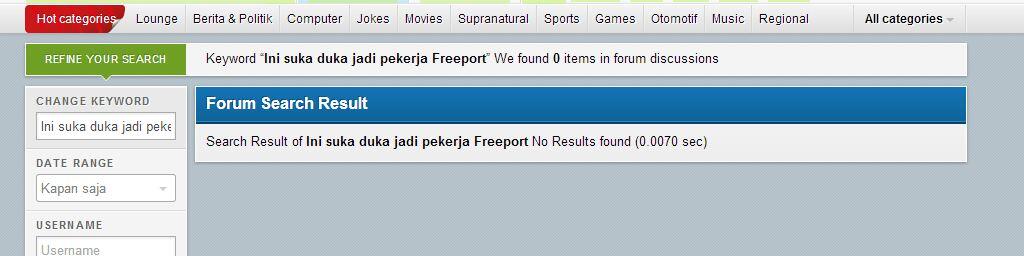 Ini suka duka jadi pekerja Freeport