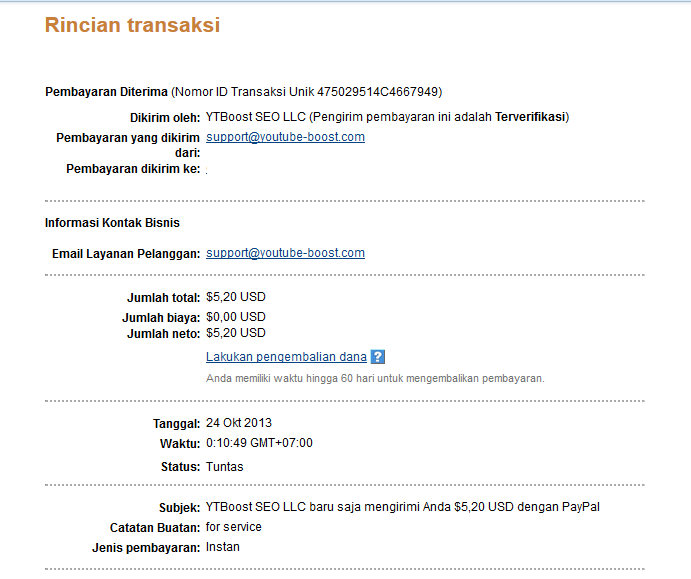 1-10$ /hari PO via PP .. New ..!!