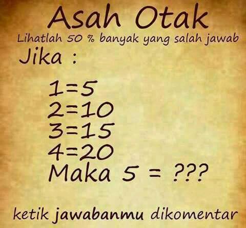Kalo agan ngaku udah pernah lulus SD, coba jawab berapa hasilnya...?