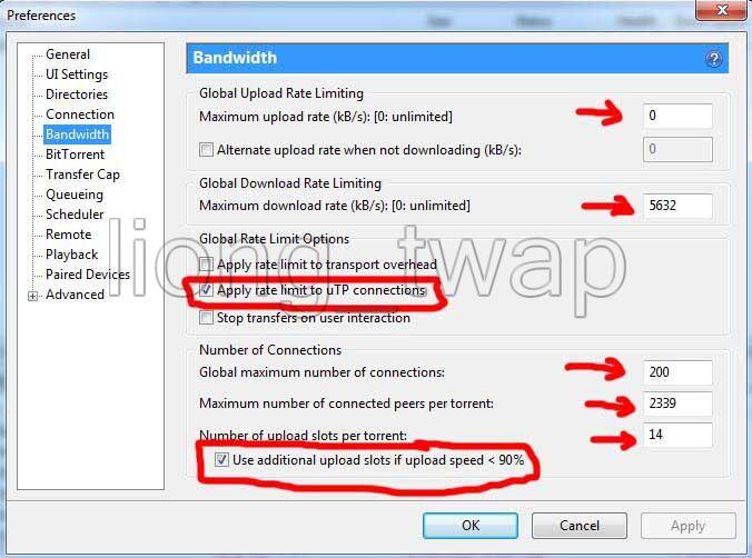 Setting utorrent sederhana agar download bisa lebih "cepat"