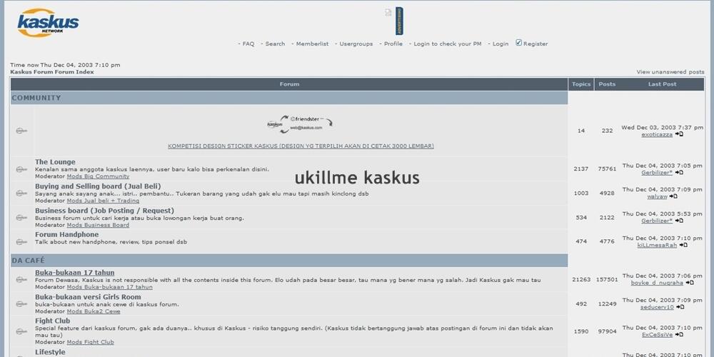 Lengkap - Tampilan Kaskus Dari Awal Hingga Sekarang Kaskus 14
