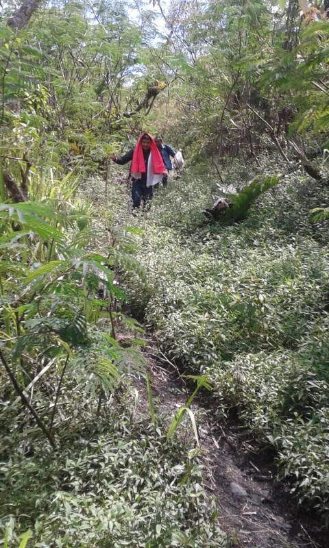 Ternyata, terdapat sebuah mushola di dasar kawah gunung galunggung