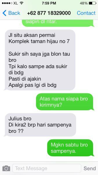 SURAT TERBUKA UNTUK JULIUS 087718329000 BANDUNG