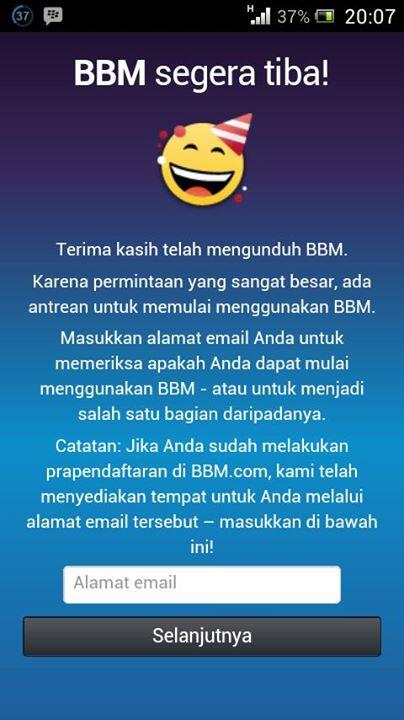 yg masih antre pengen banget pake BBM di android masuk! ane kasih tau biar ga ngantri