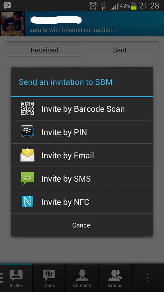 Antara BBM di ANDROID dan IOS