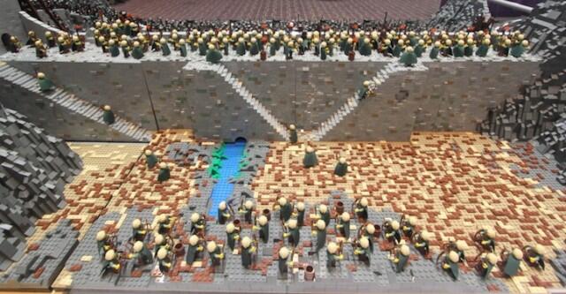 amazing! adegan pertempuran Helms Deep di Lord of The Rings dibuat dengan 150k Lego.