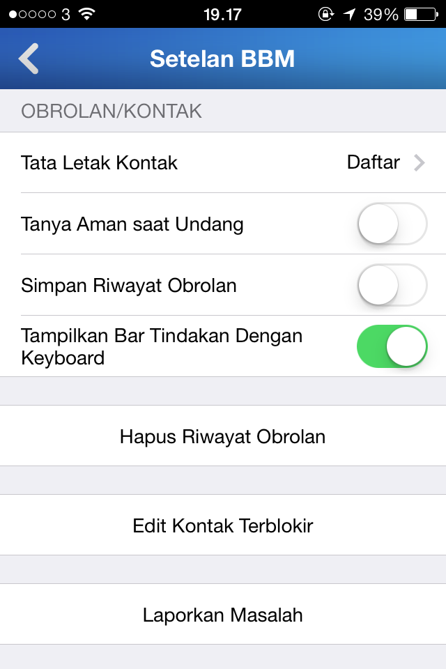 Antara BBM di ANDROID dan IOS