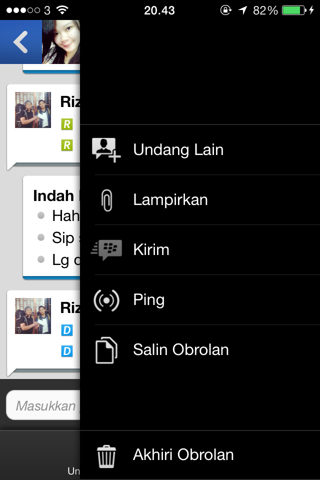 Antara BBM di ANDROID dan IOS