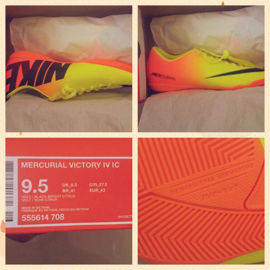 nike mercurial kuning sz 43 baru