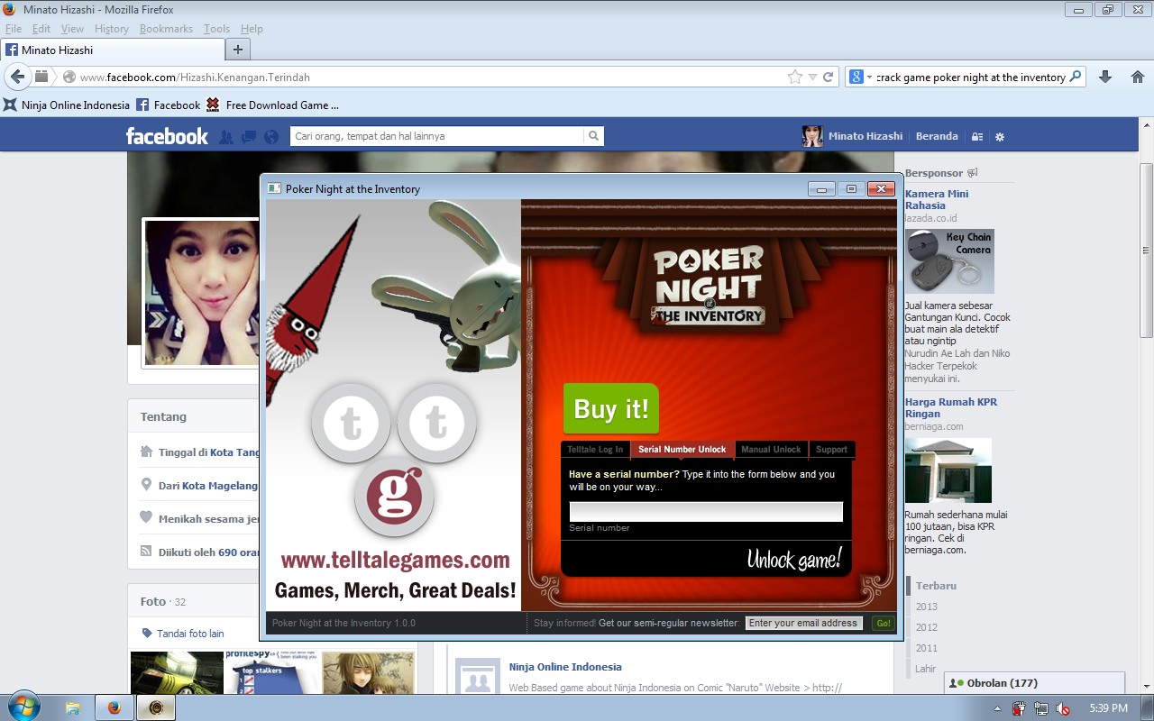 Ada yang tau Crack / Serial Number Game Ini? masupp gan