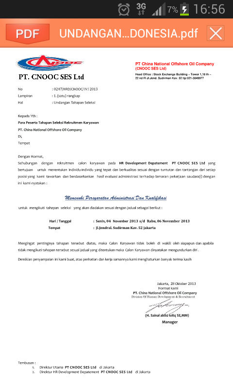 Waspada penipuan mengatasnamakan PT CNOOC SES LTD
