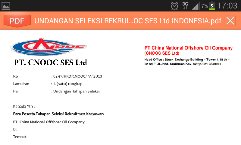 Waspada penipuan mengatasnamakan PT CNOOC SES LTD