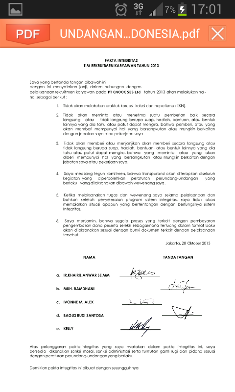 Waspada penipuan mengatasnamakan PT CNOOC SES LTD