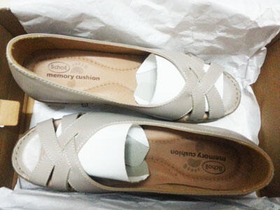 Terjual Sepatu Wedges Merk SCHOLL ORI NEW Warna Taupe Size 