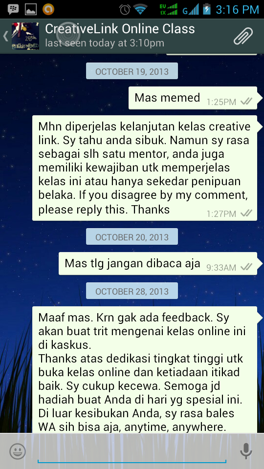 &#91;Bantu Cek Gan!&#93; CreativeLink Classroom PENIPUAN Apa Bukan?