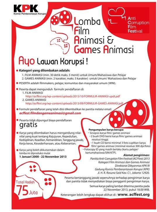 LOMBA FILM ANIMASI DAN GAMES ANIMASI ACFFEST 2013