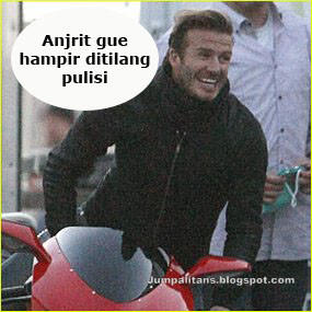 David Beckham Bawa Motor Sambil Ngelawak Gan