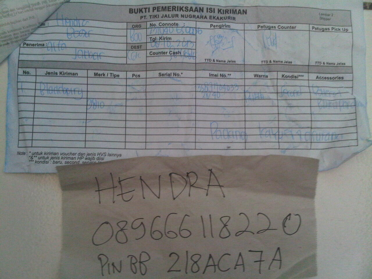 Sharing Foto2 Resi JNE &amp; Komen agan2 yg pernah beli barang dari lapak FJB ane