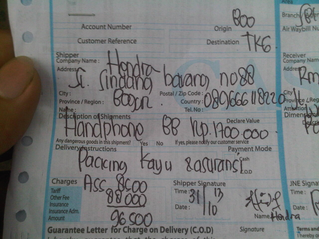 Sharing Foto2 Resi JNE &amp; Komen agan2 yg pernah beli barang dari lapak FJB ane