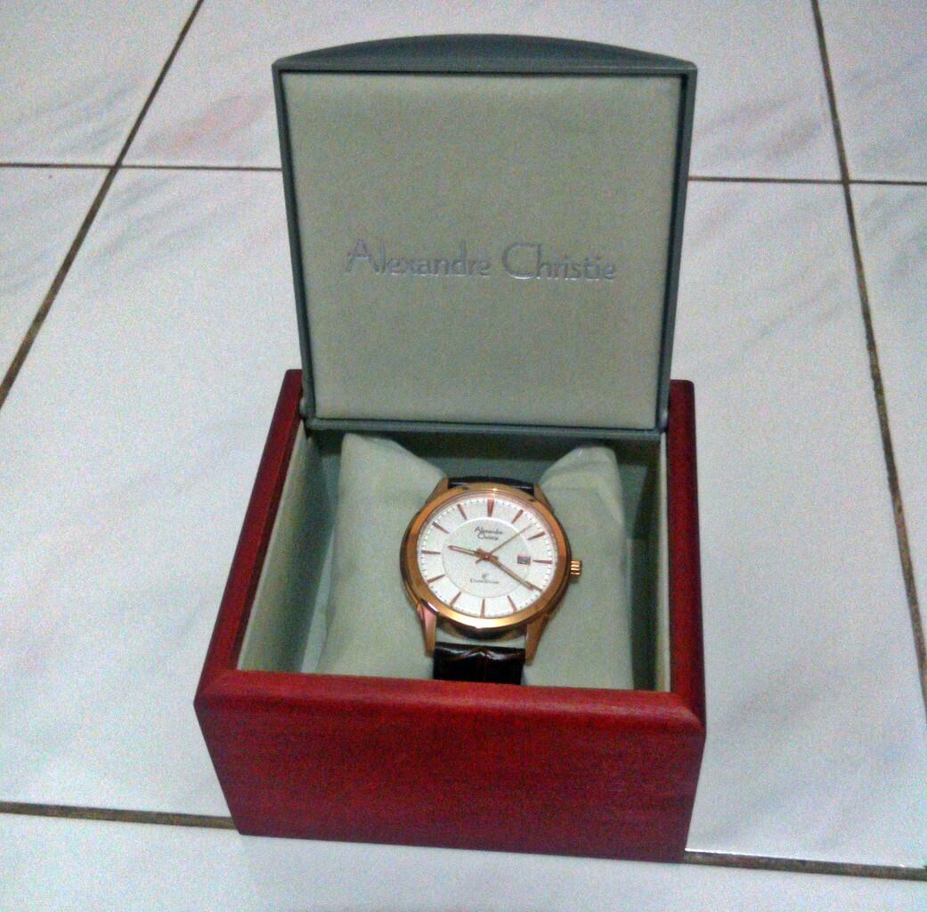 (Jogja) JUAL Jam Tangan Pria Alexandre Christie, Strap Kulit