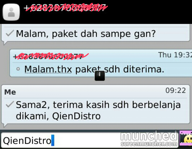 Testimonial untuk QienDistro (ID : Ya.Qien)