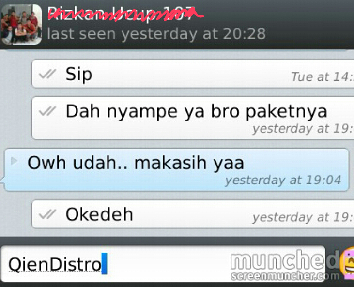 Testimonial untuk QienDistro (ID : Ya.Qien)