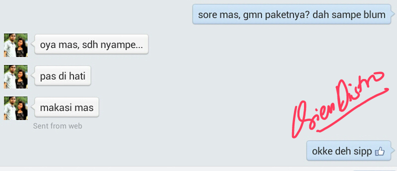 Testimonial untuk QienDistro (ID : Ya.Qien)