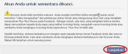 Cara membuka akun facebook yang dikunci karena malware lewat Antivirus