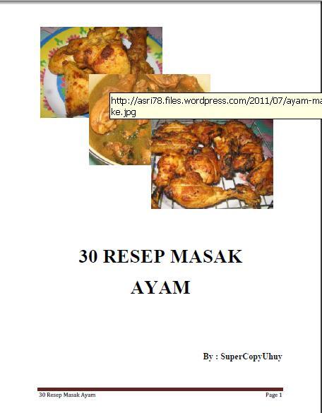 30 Resep Masak Ayam