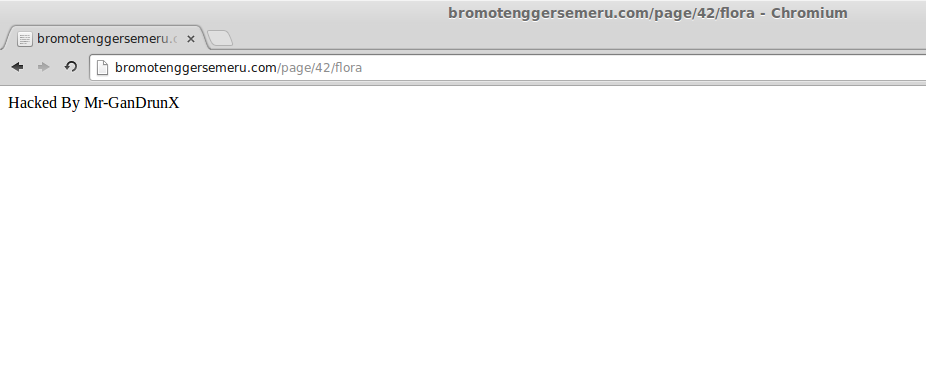 Website Resmi TN Bromo Tengger Semeru dihack