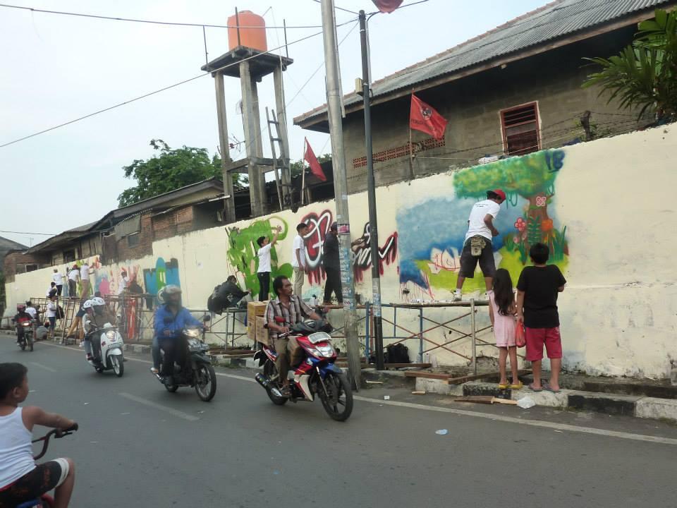 Tawuran street art di johar baru