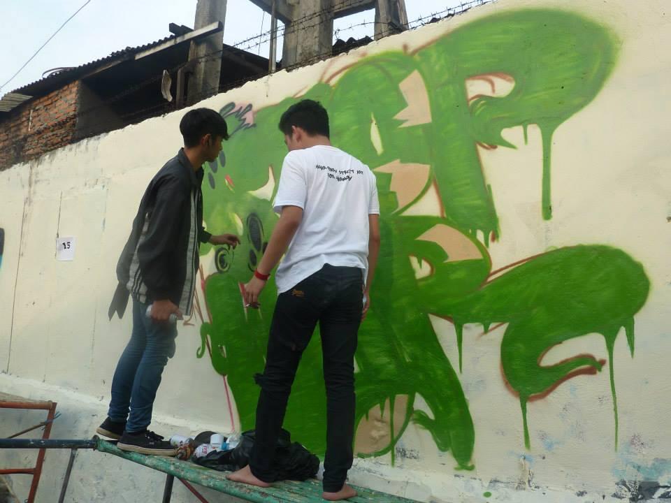 Tawuran street art di johar baru