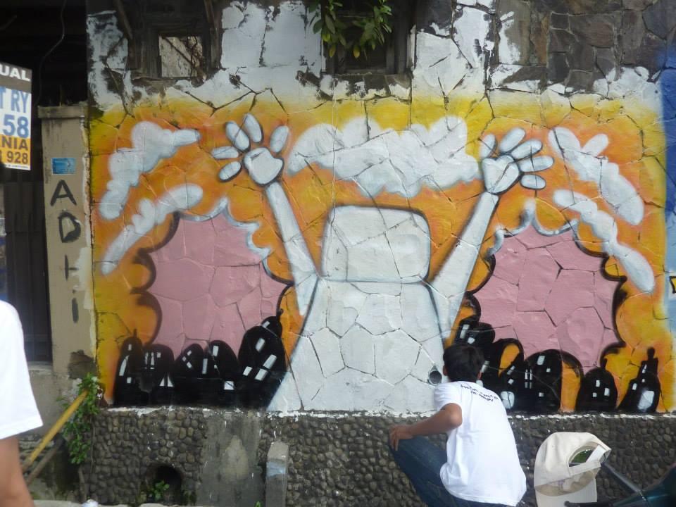 Tawuran street art di johar baru