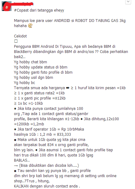 Buat Android user / BBM user, ada yang setuju nggak dengan ini