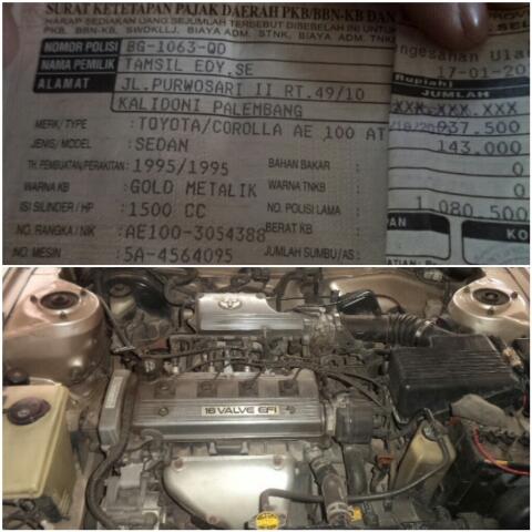 Great Corolla 95 Efi ( Engine Fuel Injection ) Irit!!