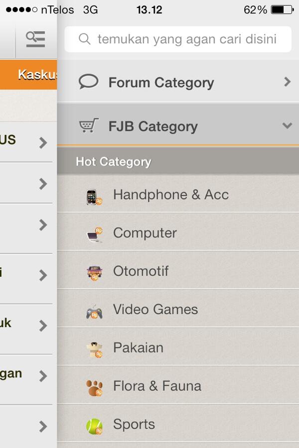 Tampilan KASKUS aplikasi for ios terbaru gan!