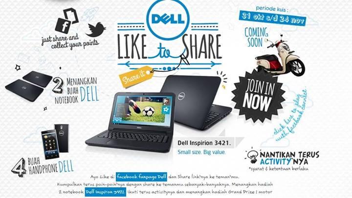 Menangkan Honda SCOOPY, Laptop Dell Inspirion 3421, dan Hp Android dell, GRATISSS...