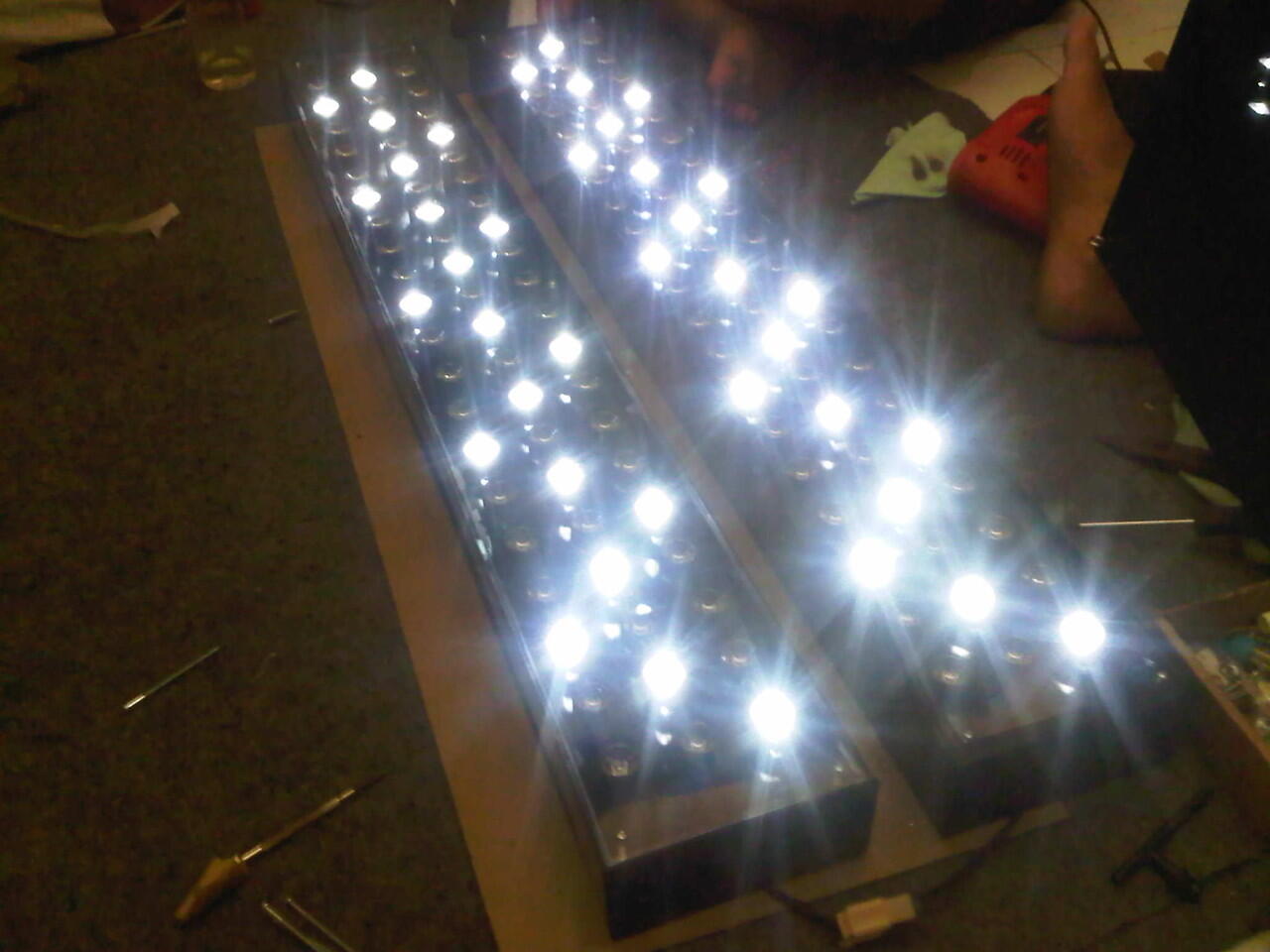 Terjual Lampu LED akuarium laut/aquascape custom bandung 