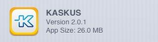 APLIKASI KASKUS untuk pengguna IPHONE versi 2.0.1