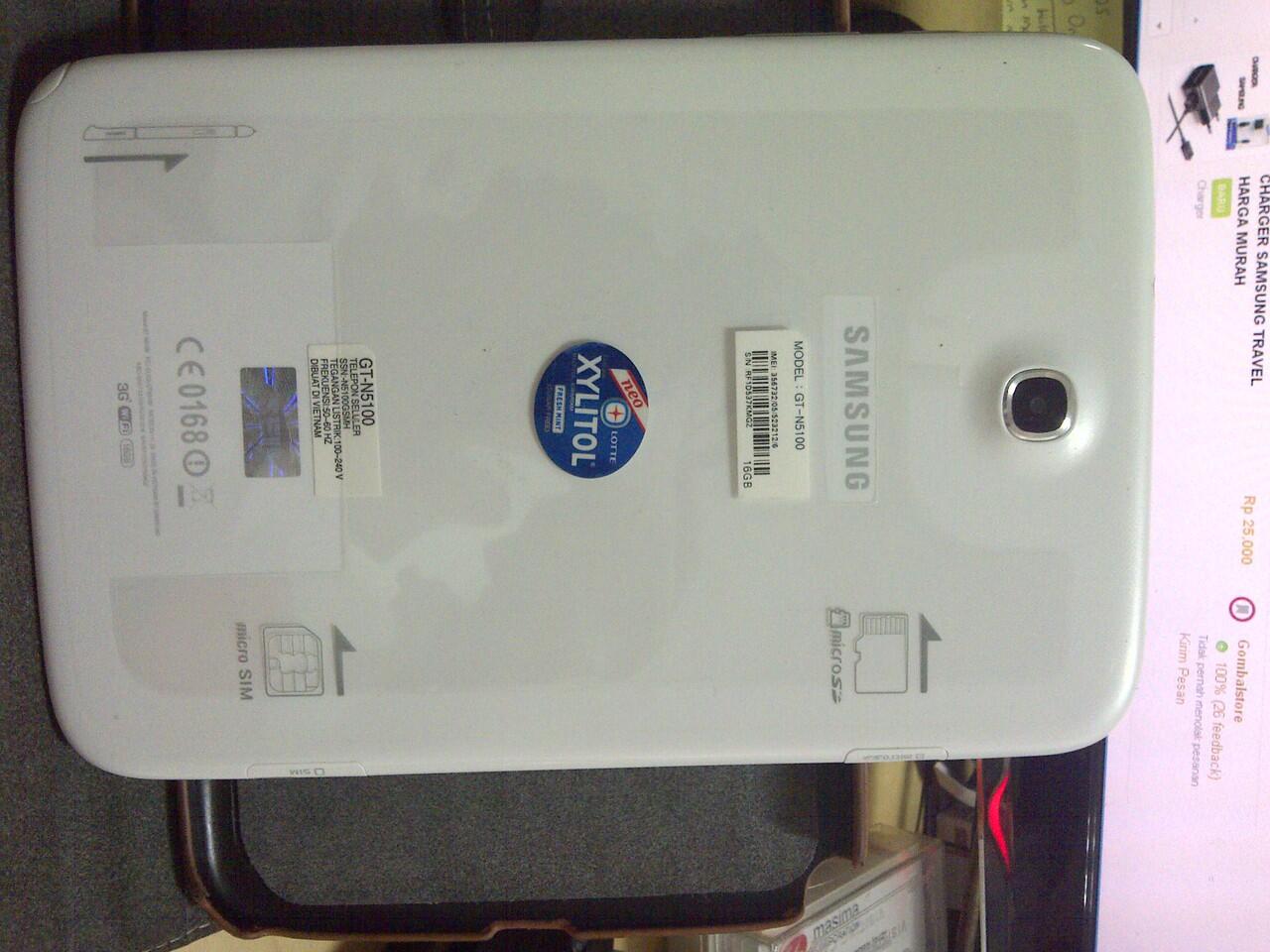 jual sansung note 8.0 N5100 White baru 4 bln pemakaian